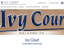 Tablet Screenshot of ivycourtskillednursing.com
